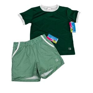 NWT SET Size 7/8 Badley Short Set in Augusta Green